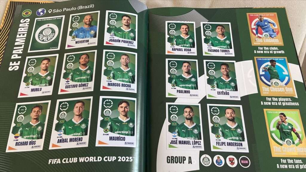 Album de Figurinha Panini Palmeiras Copa do Mundo de Clubes 2025