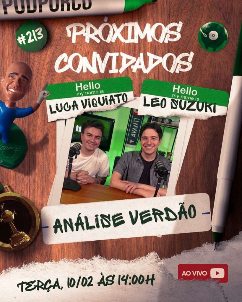 Luca Viquiato e Leo Suzuki do Análise Verdão 